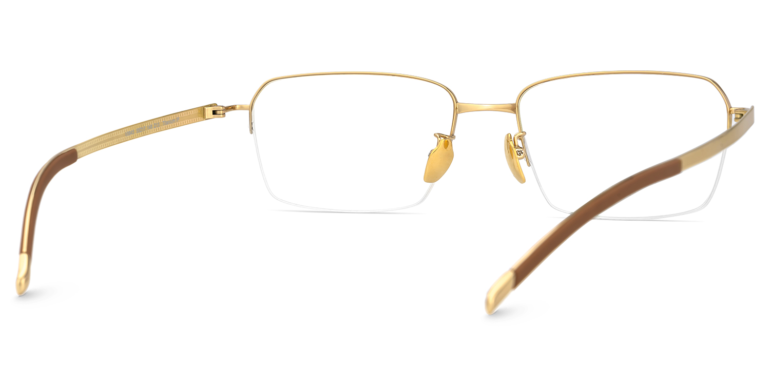 Swerry Rectangle Gold Glasses5