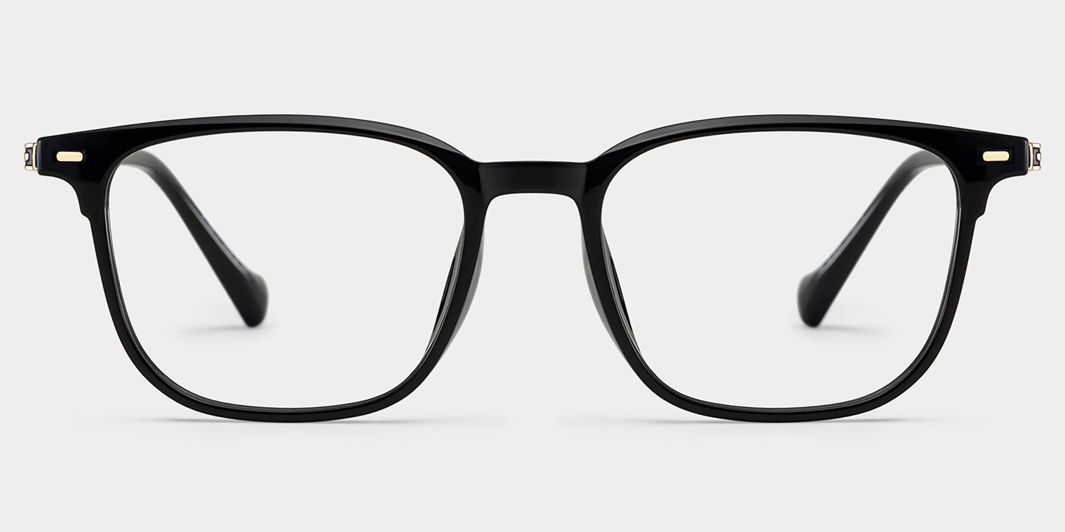 William Men's Black Rectangular Eyeglasses in Mixed Frames | ZEELOOL0