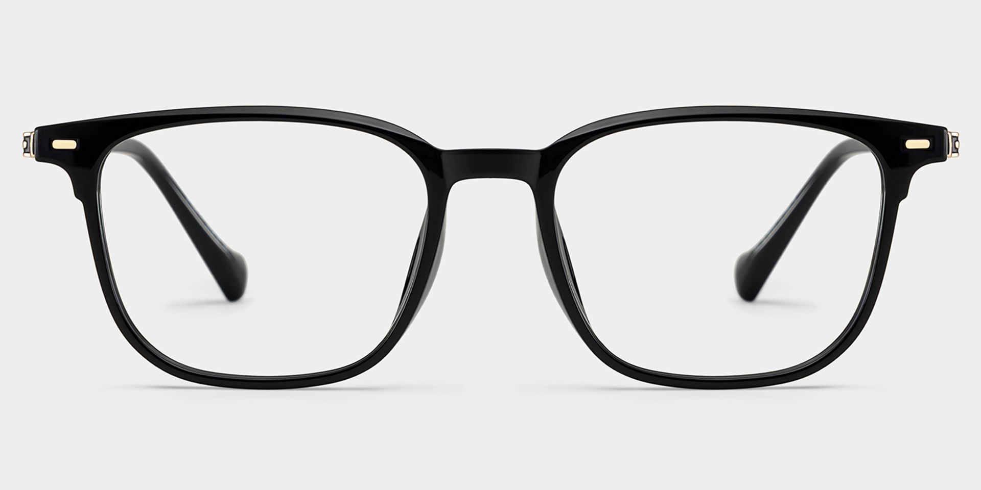 William Men's Black Rectangular Eyeglasses in Mixed Frames | ZEELOOL0