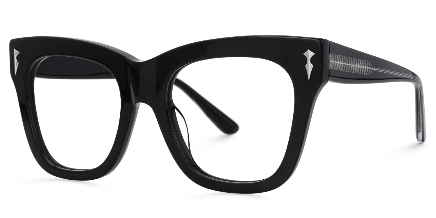 Grabar Black Square Frames Glasses for Women | ZEELOOL UK1