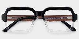 Jack Black-Clear Rectangle Glasses3