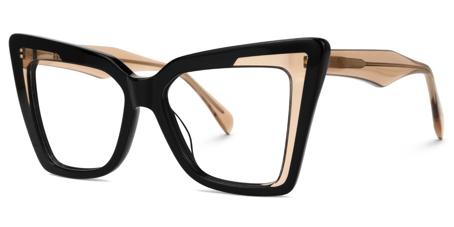 Brooklyn Cateye Black-Brown Eyeglasses and Glasses Frames1