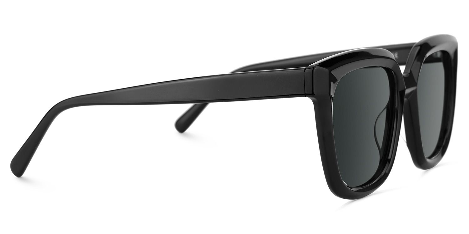 Lark Black Frame Sunglasses with Square Style | ZEELOOL UK3