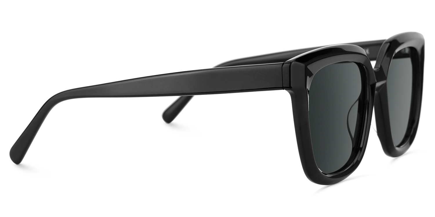 Lark Square Black Polarized Sunglasses3