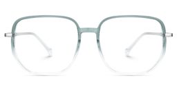 Joana Geometric Blue Clear Glasses1