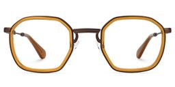 Collette Geometric Yellow Glasses0