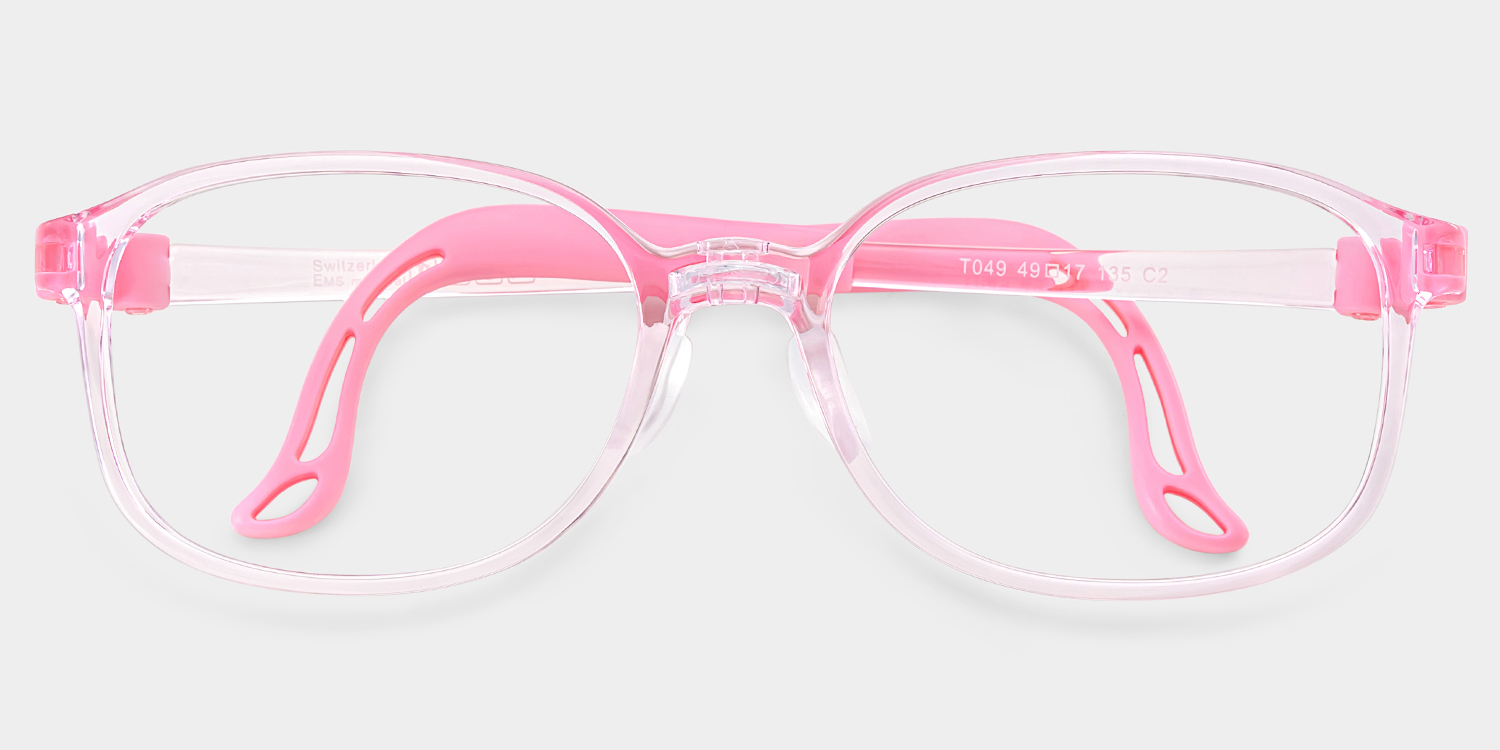 Casey Rectangle Crystal Pink Glasses0