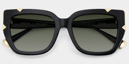 Refined black cat-eyes with a timeless elegance.2