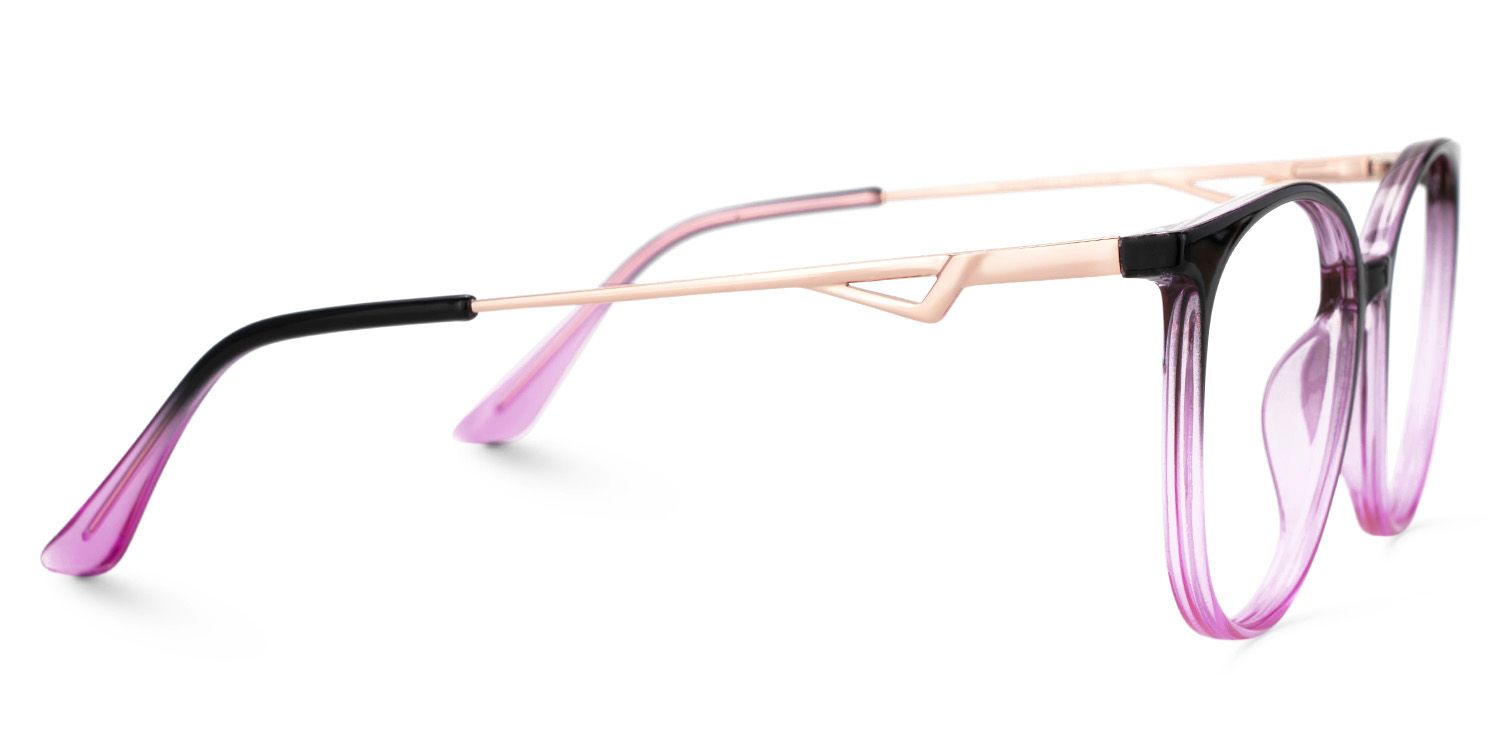 Round Black-Purple Chanty Glasses in thin Frame Style | ZEELOOL UK2