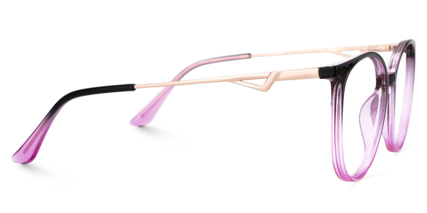 Round Black-Purple Chanty Glasses in thin Frame Style | ZEELOOL UK2