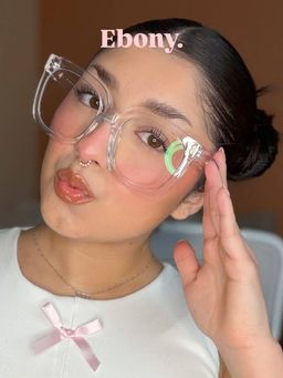 Ebony Square Clear Glasses10