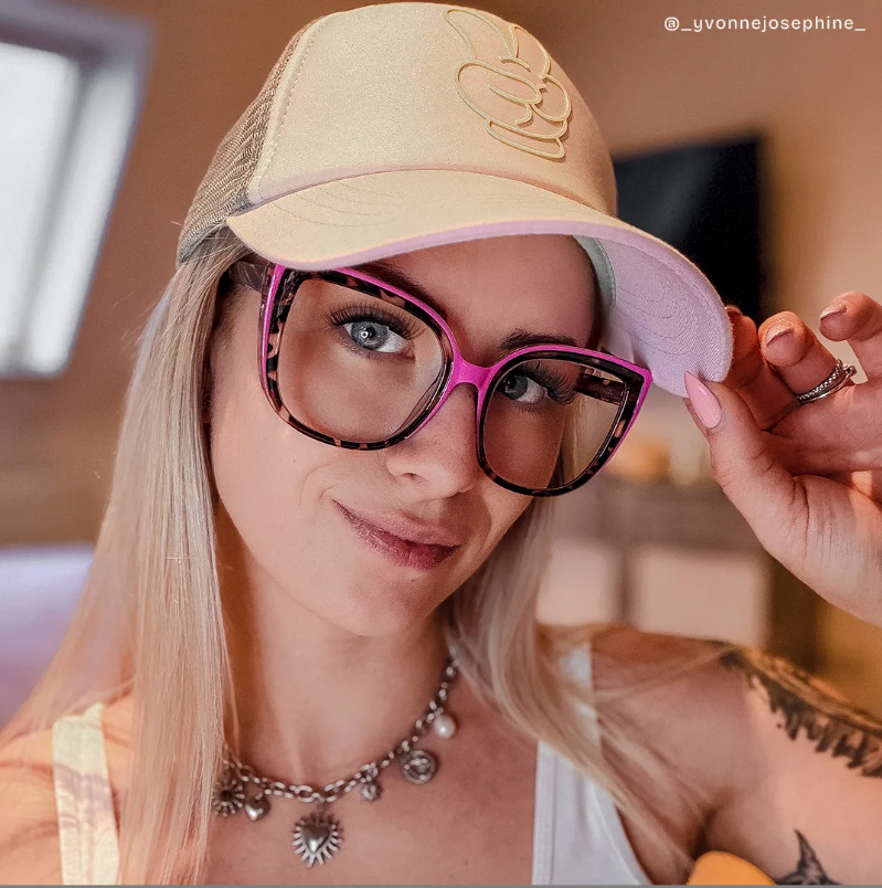 Large Cat Eye Glasses with Pink and Tortoise Frame8