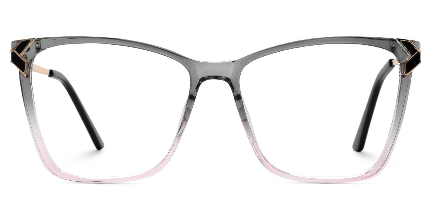 Tricee square grey glasses with gold arms for females | ZEELOOL UK0
