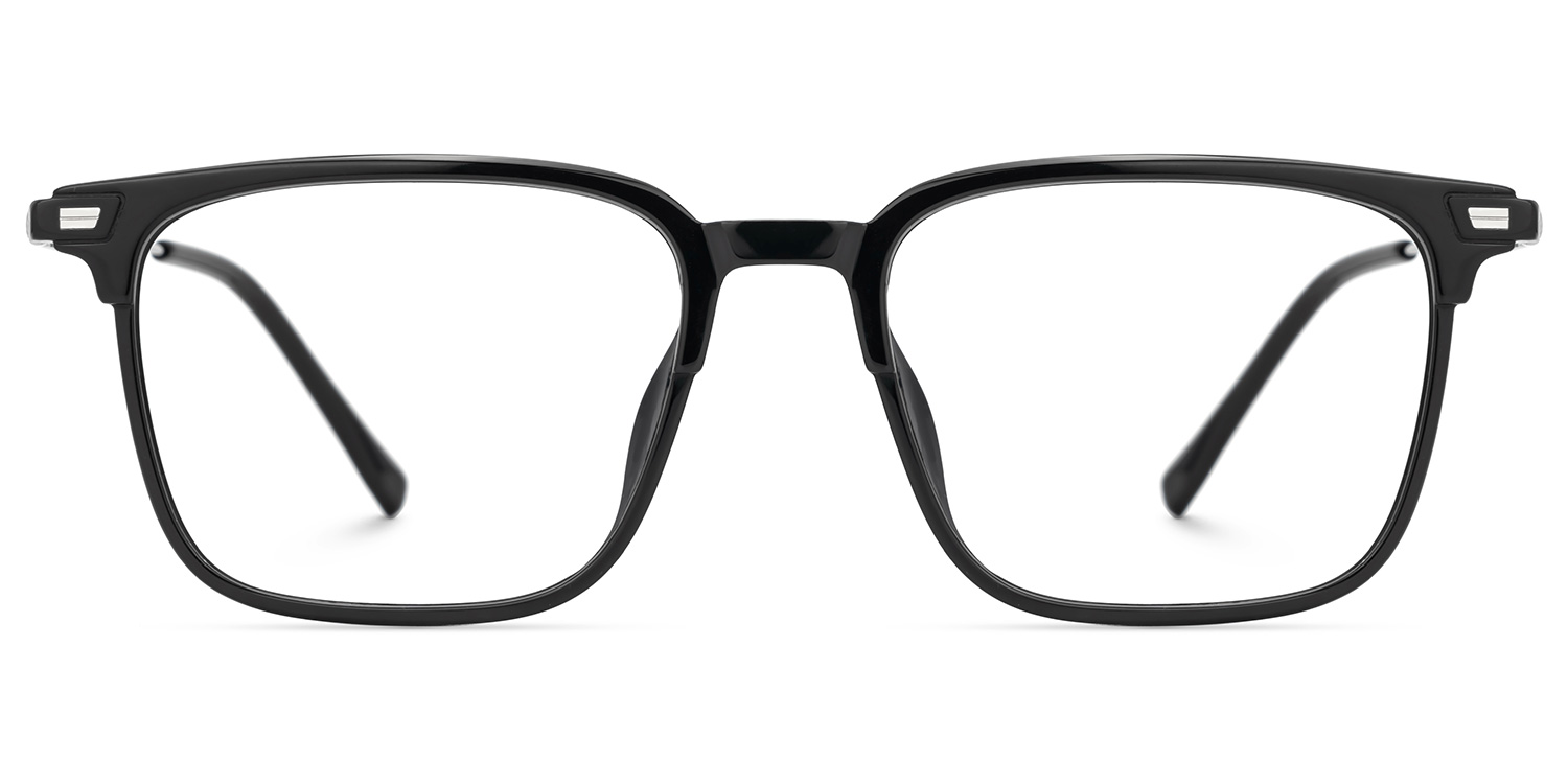 Roxy Rectangle Black Glasses0