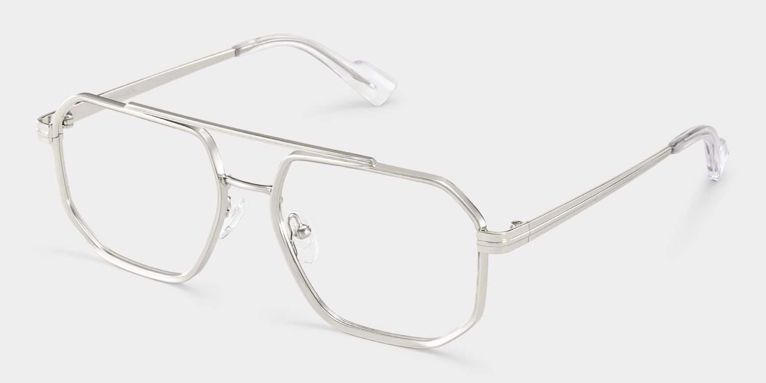 Autumn silver aviator glasses Frame Glasses Online | ZEELOOL3
