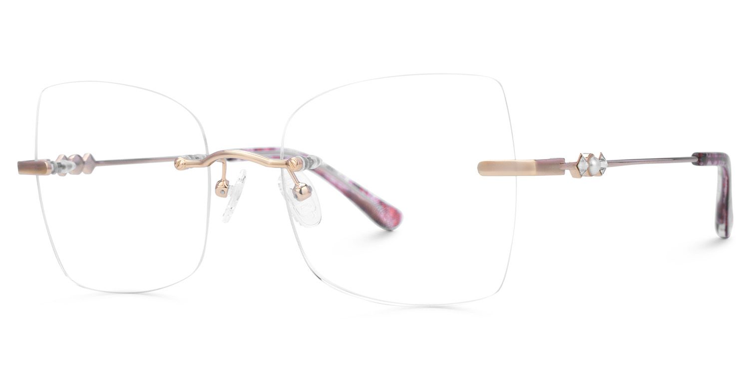 Tierney Designer Butterfly Glasses in Rimless  | ZEELOOL UK2