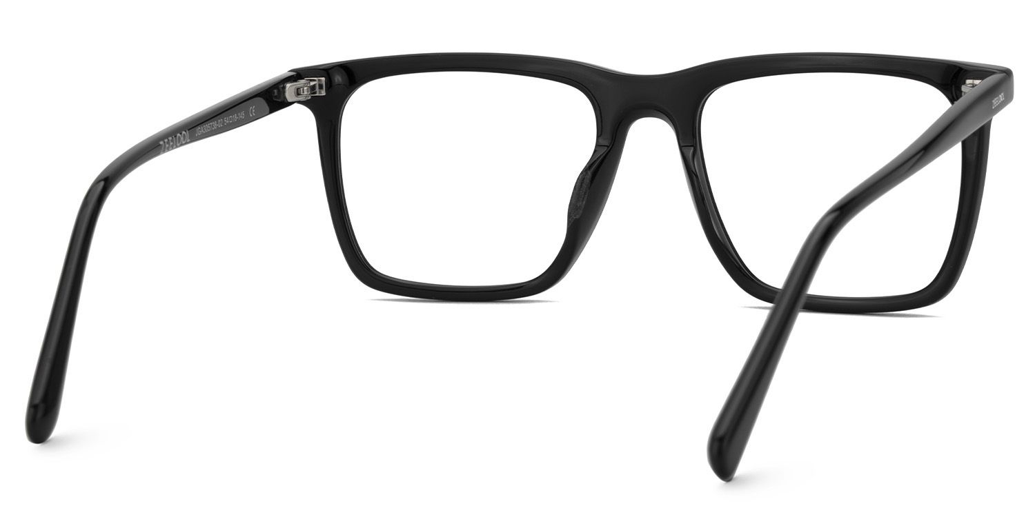 Frantz Thin Black Square Glasses For Men | ZEELOOL UK5