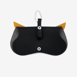 Black Yellow Owl Shape Eyeglasses Bag With Hook4