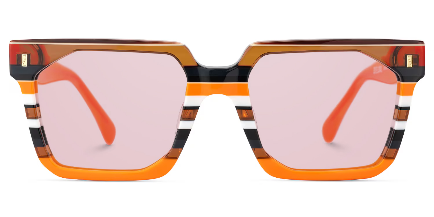 Laguer Rectangle Orange Sunglasses good-img