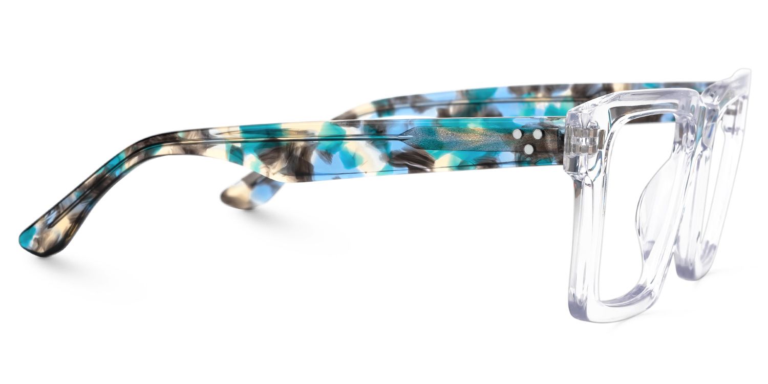 Kenish Designer Eyeglasses in Square Clear Frame2