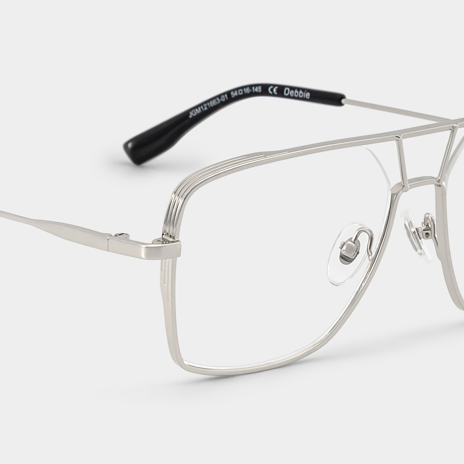 Angular rectangular aviators with a graphic edge.5