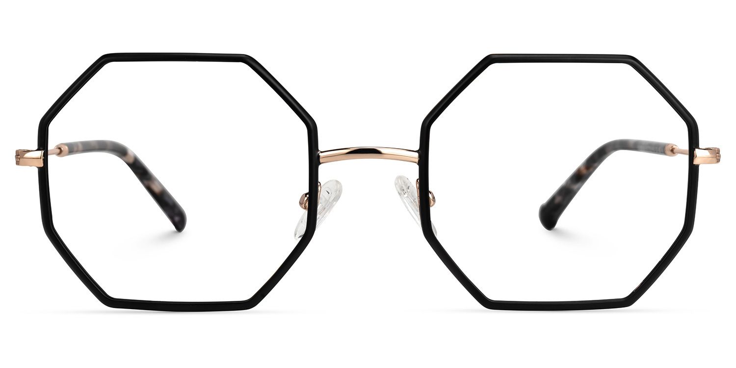 Geometric Griffith Black Frame Glasses for Sale | ZEELOOL UK1