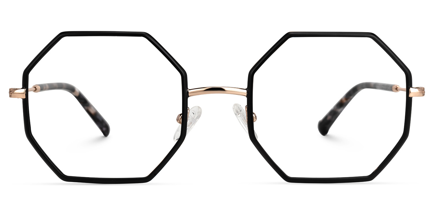Geometric Griffith Black Frame Glasses for Sale | ZEELOOL UK1