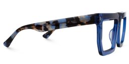 Daniela Rectangle Blue Glasses2