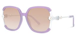 Steffanie Square Purple Sunglasses1