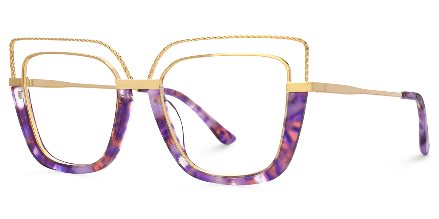 Purple Tortoiseshell Glasses Ornella Cateye Frame & Prescription Glasses1