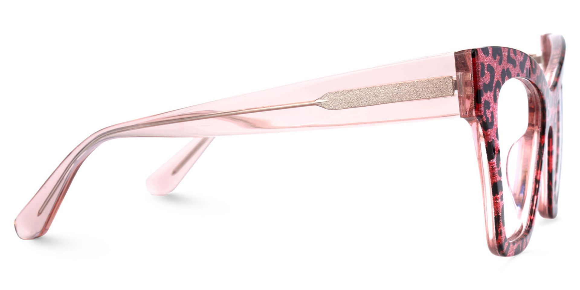 Designer Ansyah Cat Eye Pink Leopard Print Frame Glasses3
