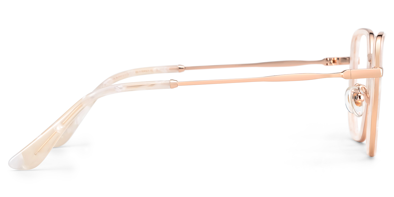 Levi Eyeglasses in Geometric Pearl White Frame | ZEELOOL UK4