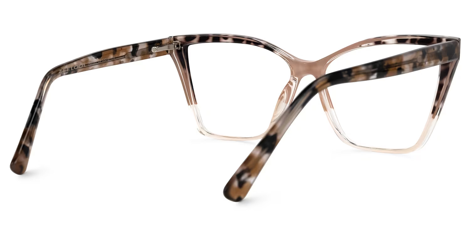 Cateye Adalis Champagne Glasses deals -Zeelool Glasses3