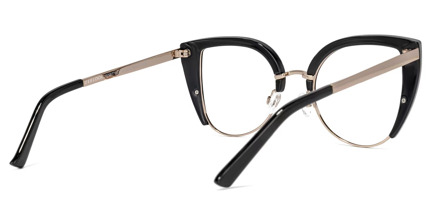 Brewer Cateye Black Frame Glasses | ZEELOOL UK3