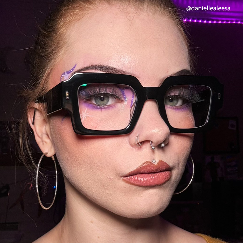 Bobbee Square Black Glasses | ZEELOOL UK8