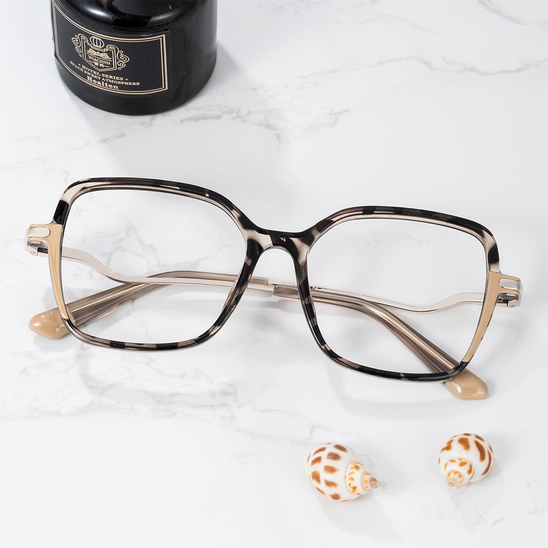 Rendon Square Tortoiseshell Glasses Women's Glasses | ZEELOOL UK0