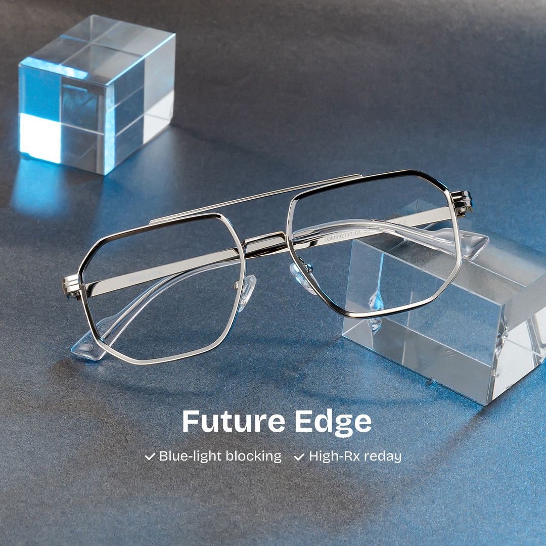 Autumn silver aviator glasses Frame Glasses Online | ZEELOOL0