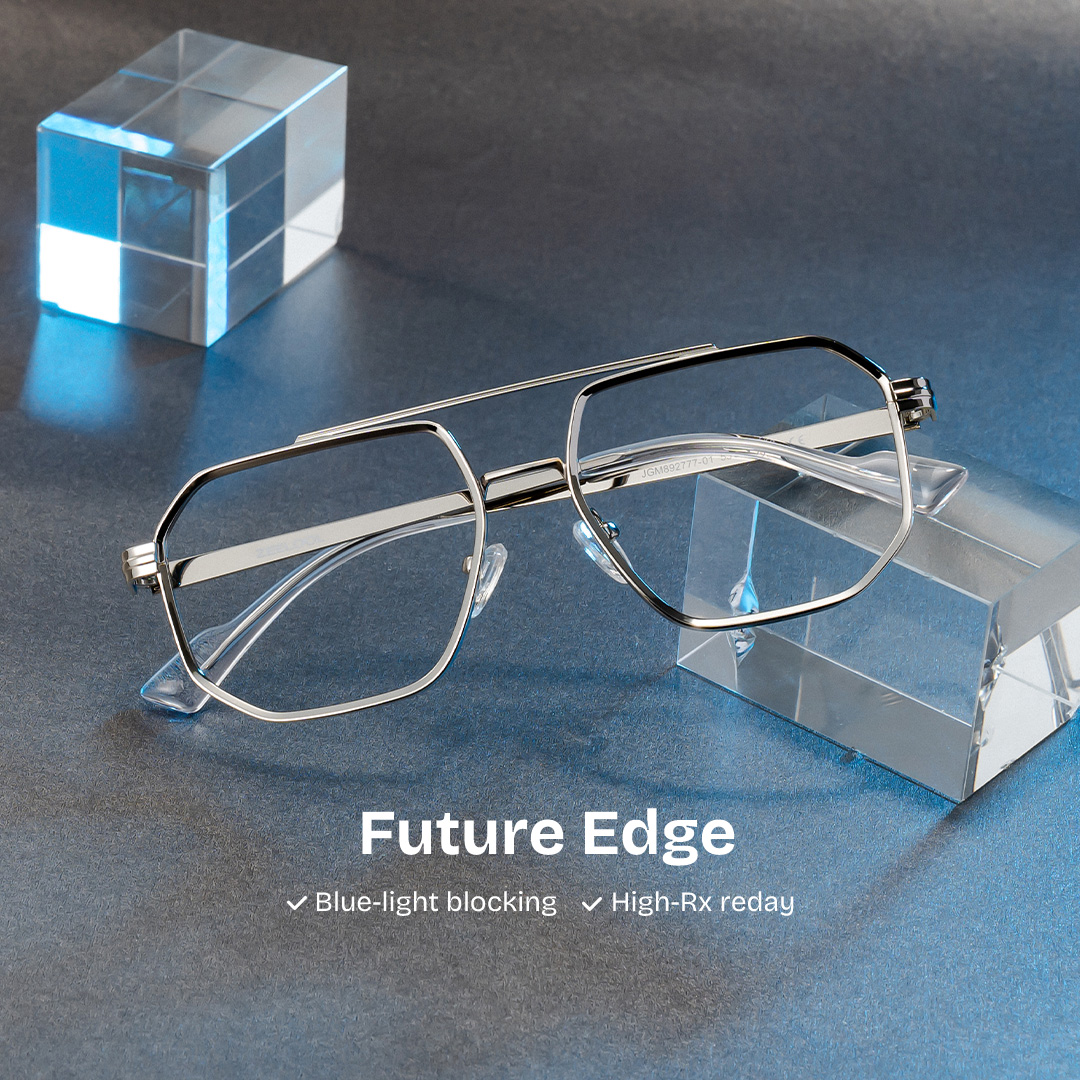 Autumn silver aviator glasses Frame Glasses Online | ZEELOOL0