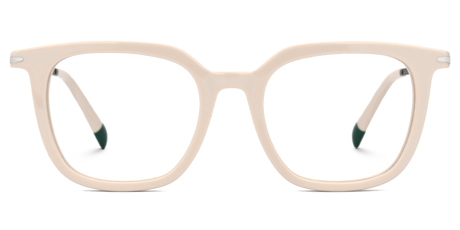 Bodali Mixed-Materials Square Dusty-Pink Frame Glasses | ZEELOOL UK0