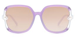 Steffanie Square Purple Sunglasses0