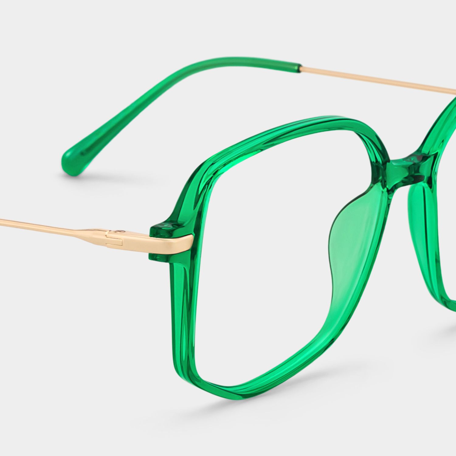 Payton Geometric Dark-Green Glasses | ZEELOOL UK4