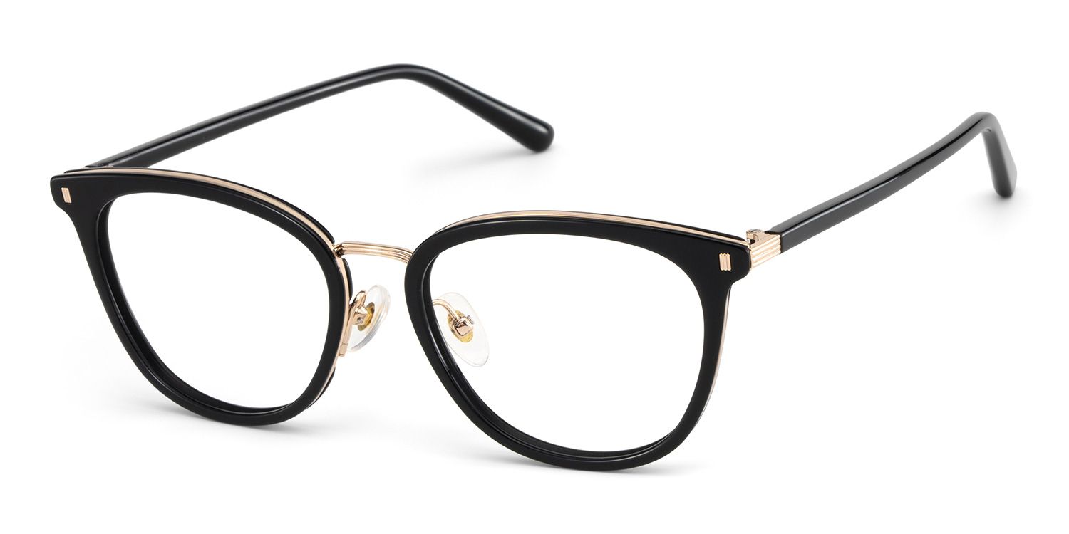 Caden Eyeglasses in Round Black Frame | ZEELOOL UK4