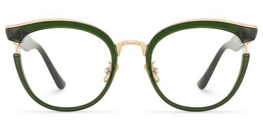 Laraine Cat Eye Green Glasses