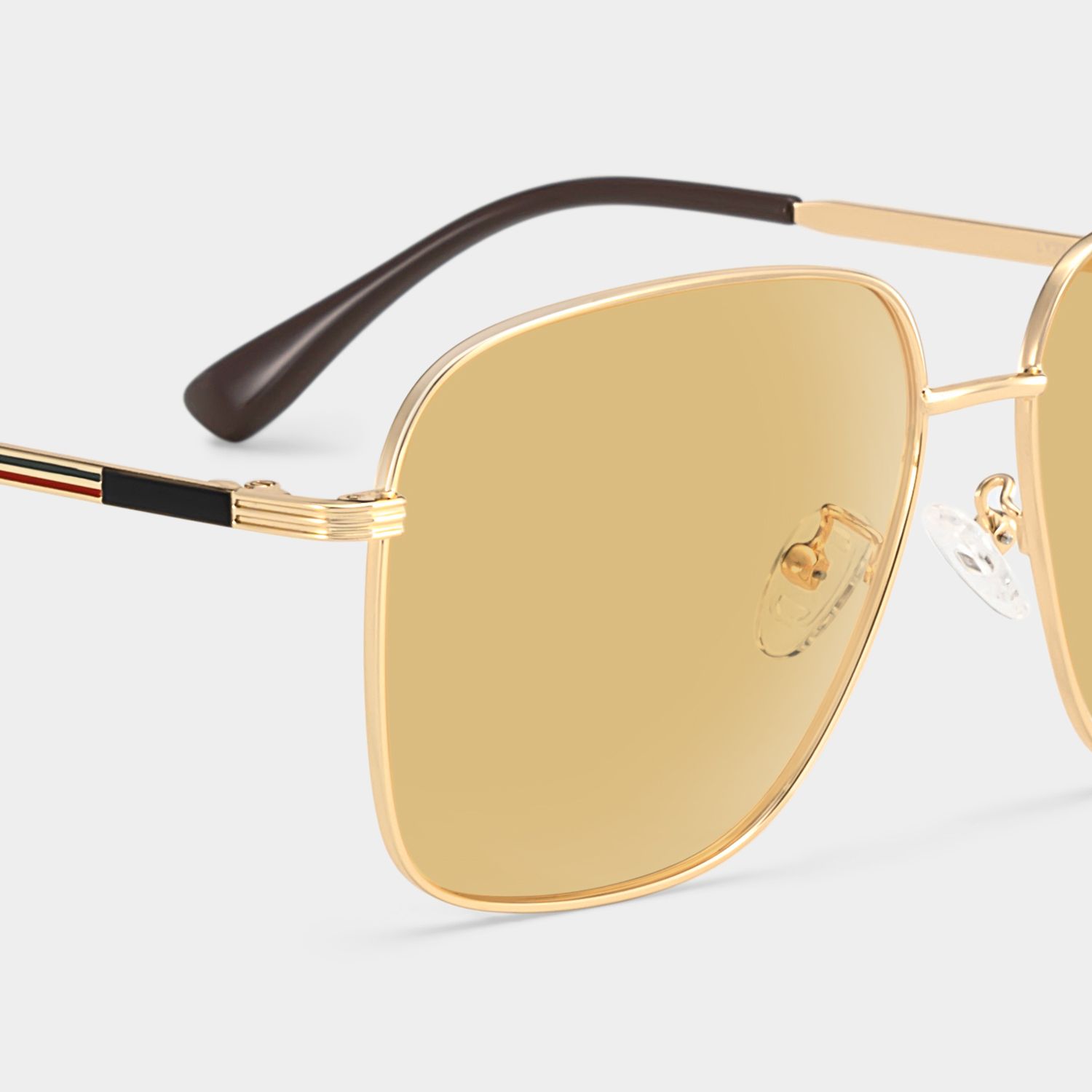 Valentina Square Sunglasses with Metal Gold Frames | ZEELOOL CA5