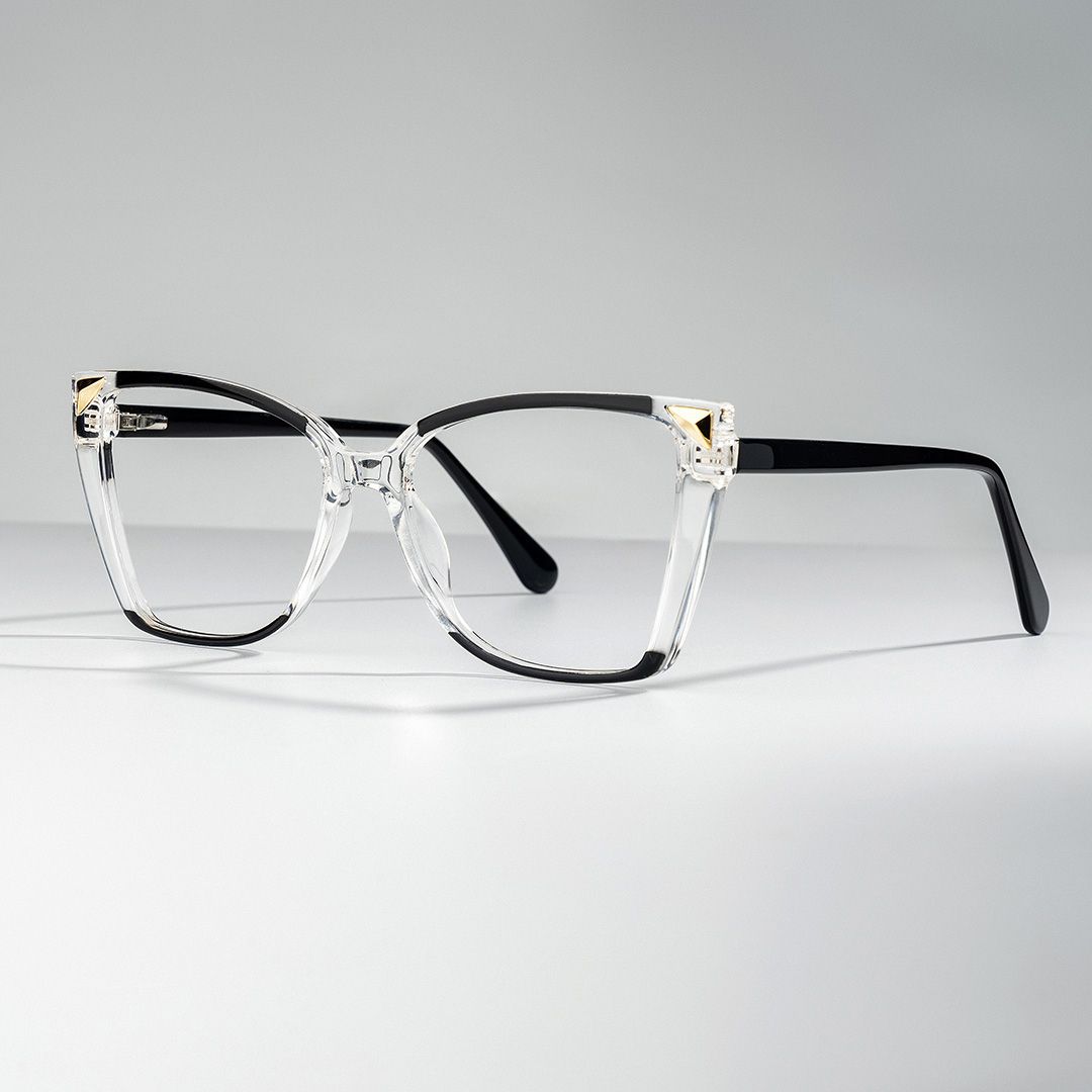 Clear Frame Glasses With Black Sides For Women0