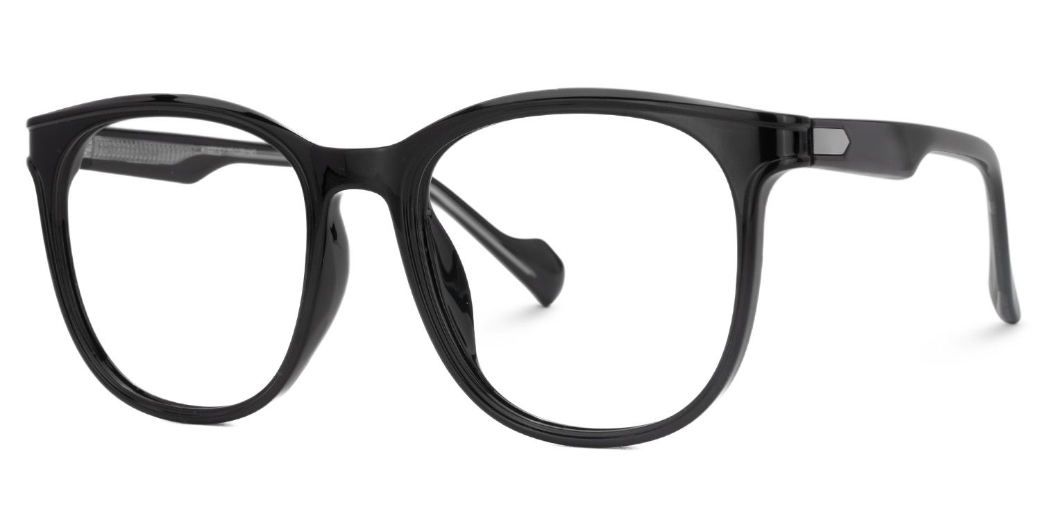 Thin Frame Black Glasses With Round Shape3