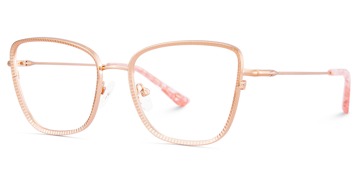 Solimar Square Rose Gold Glasses3