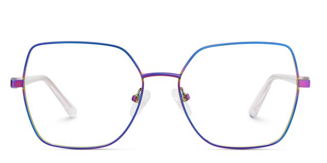 Billie Geometric Iridescent Glasses