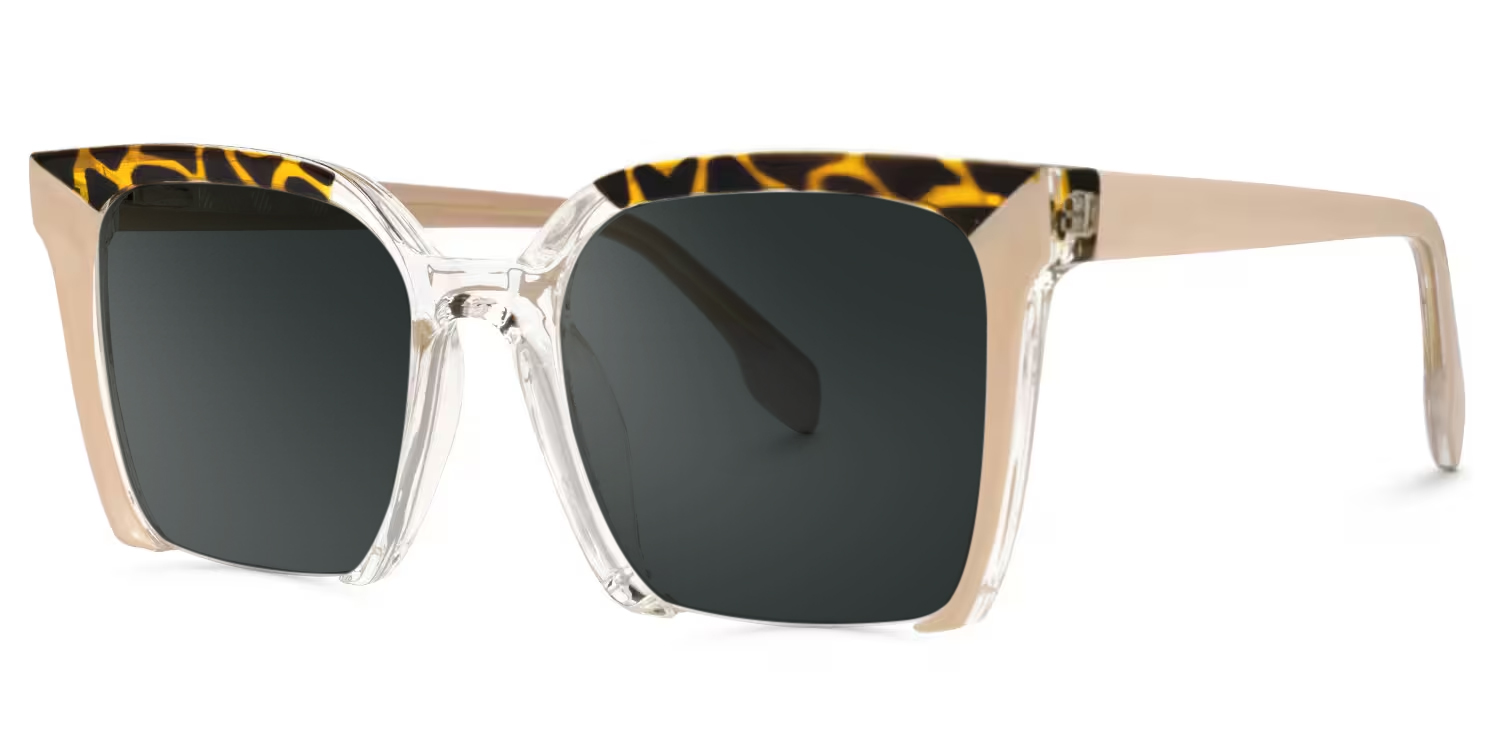 ZEELOOL Misty Square Pink Glasses