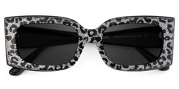 Orduno Rectangle Gray Leopard Sunglasses1
